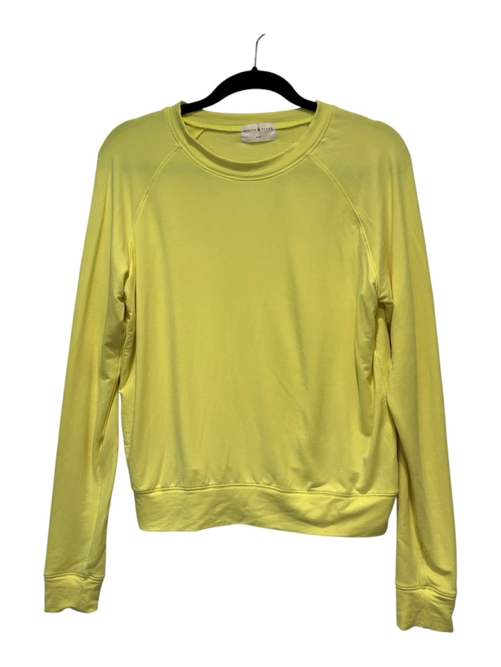 Stripe & Stare - crewneck sweatshirt. Neon Yellow. Size Small. NWOT.